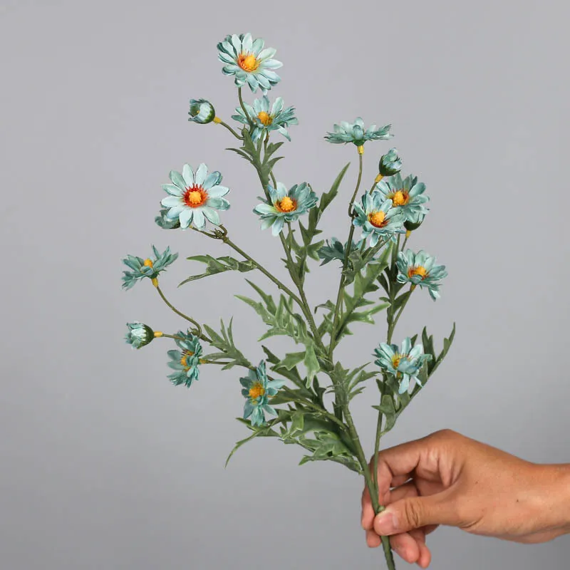 Office Home Decoration Colorful Artificial Lilac Wild Daisy Table Arrangement