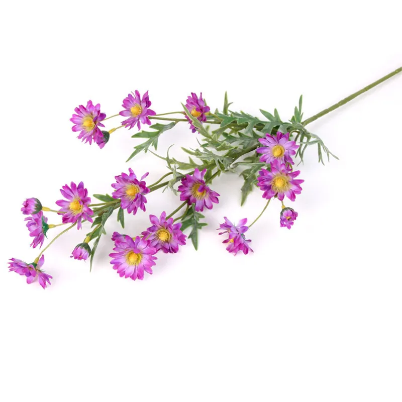 Office Home Decoration Colorful Artificial Lilac Wild Daisy Table Arrangement