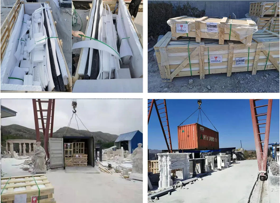 Outdoor Decoration Classical Simple Style Stone Sculpture Marble Gazebo (SYMG-028)