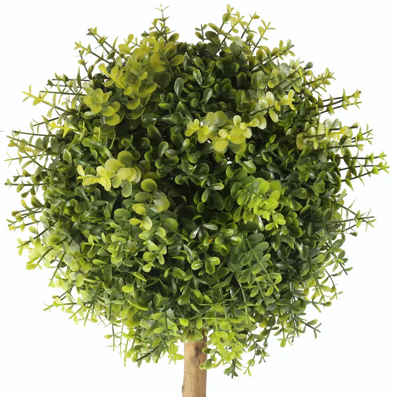 Outdoor Decoration Artificial Bonsai Tree Large Greenery with Pot Three Ball Bonsai for Garden Decor