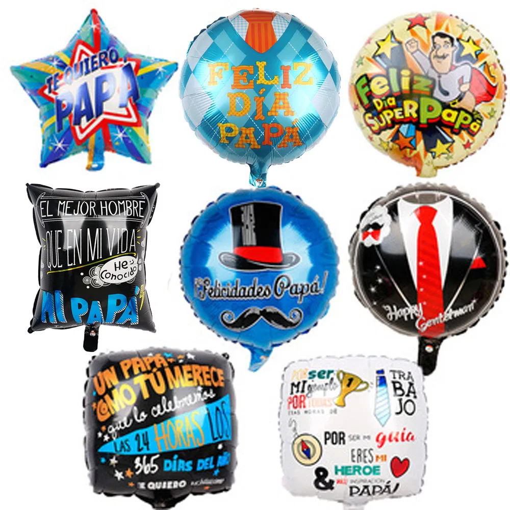 Papa Birthday Anniversary Party Father S Day Party Decorations Super Papa Party Decoration Kit with Confetti Latex 18inch Spanish Globos Foil Balloons Star