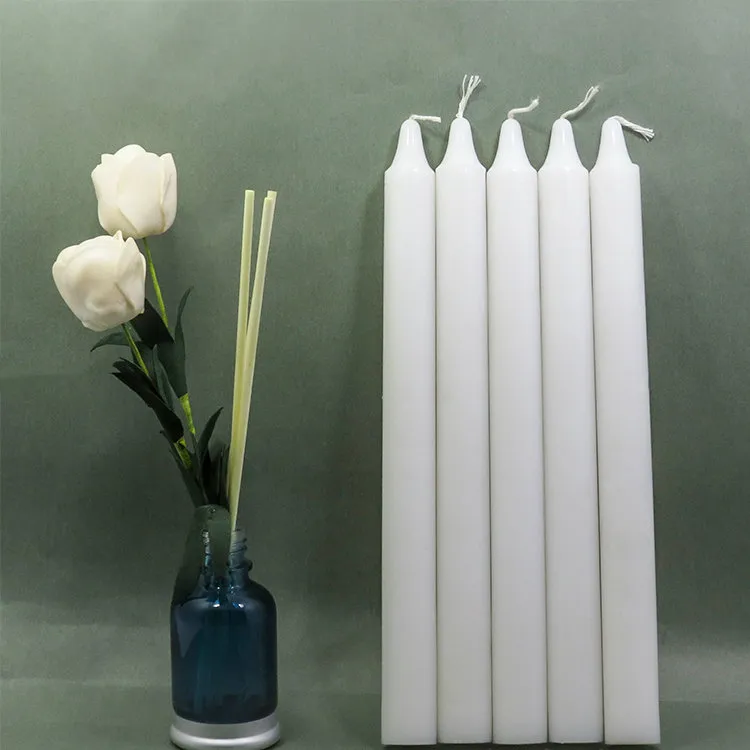 Paraffin Wax Candle 2.0cm*19cm 49g White Candle 7hours ′burning Time