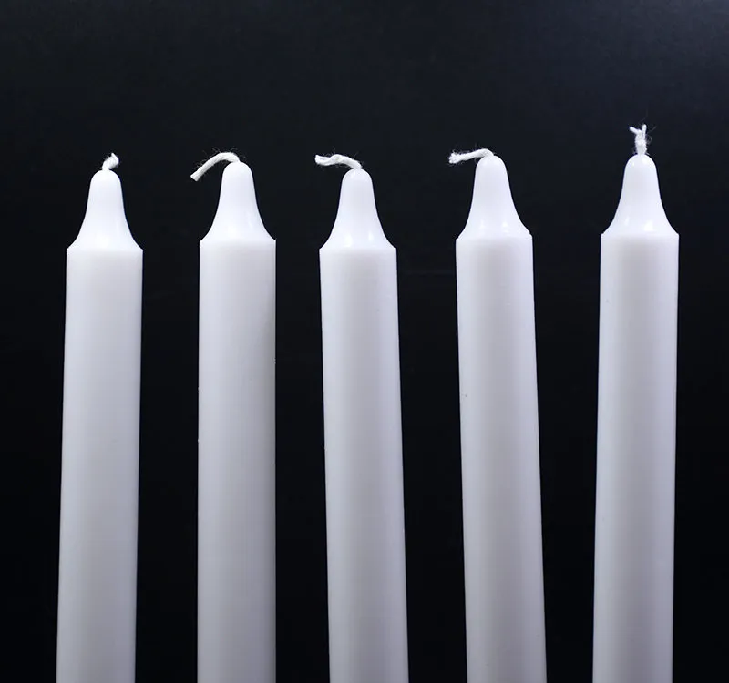Paraffin Wax Candle 2.0cm*19cm 49g White Candle 7hours ′burning Time
