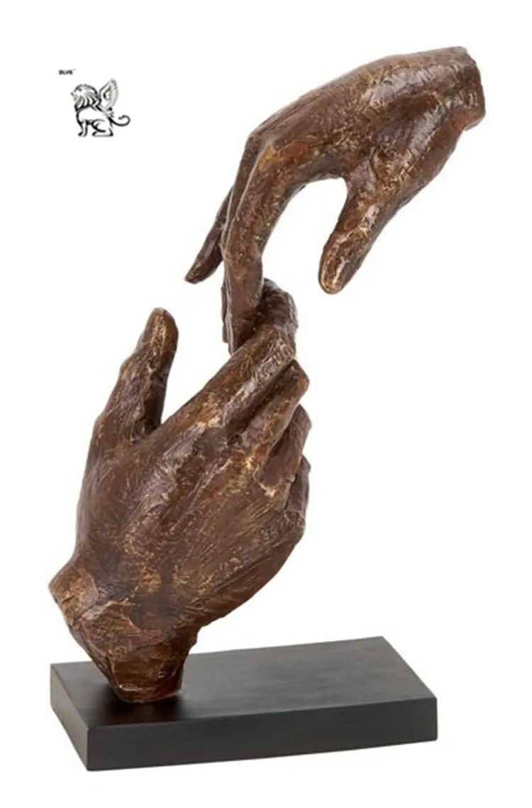 Park Decoration Large Couple Hand in Hand Statue Bronze Sculpture Gift Bsg-166