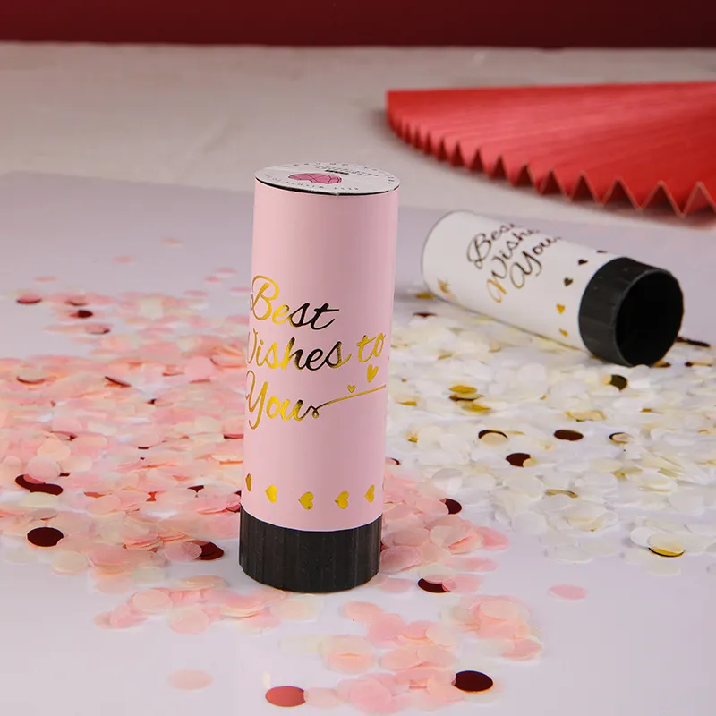 Party Popper Cannons Confetti Handheld Fireworks Festive Party Supplies Wedding Christmas New Year Birthday Celebration Spray