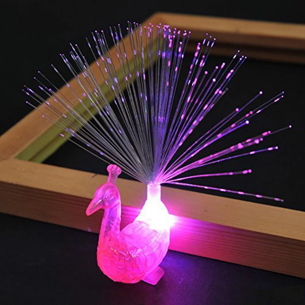 Peacock Finger Lamp Children Creative Toys Luminous Ring Luminous Color