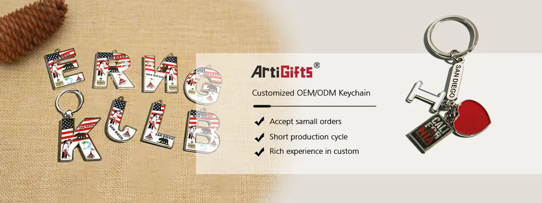 Personalised Colored Flower Metal Key Chain Key Holder