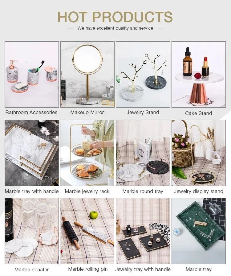 Pillar Marble Handicraft Tabletop Candle Holder