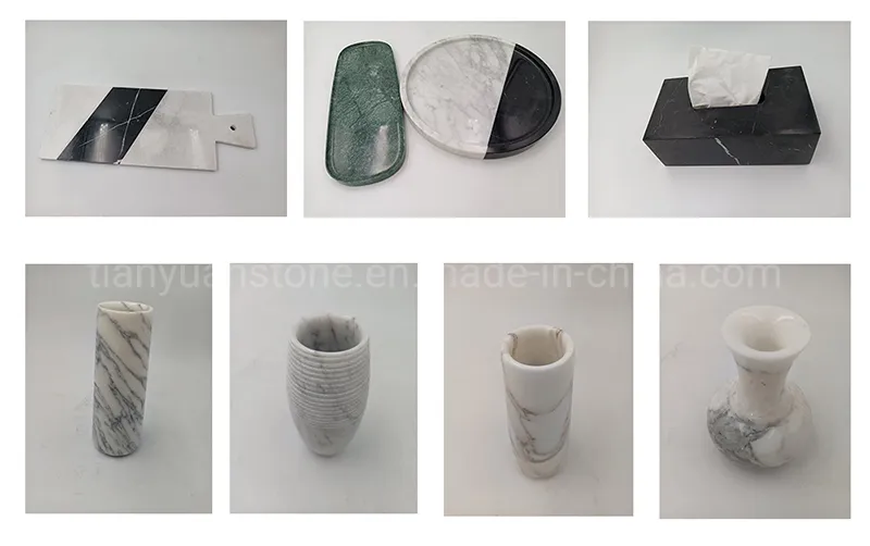 Pillar Marble Handicraft Tabletop Candle Holder