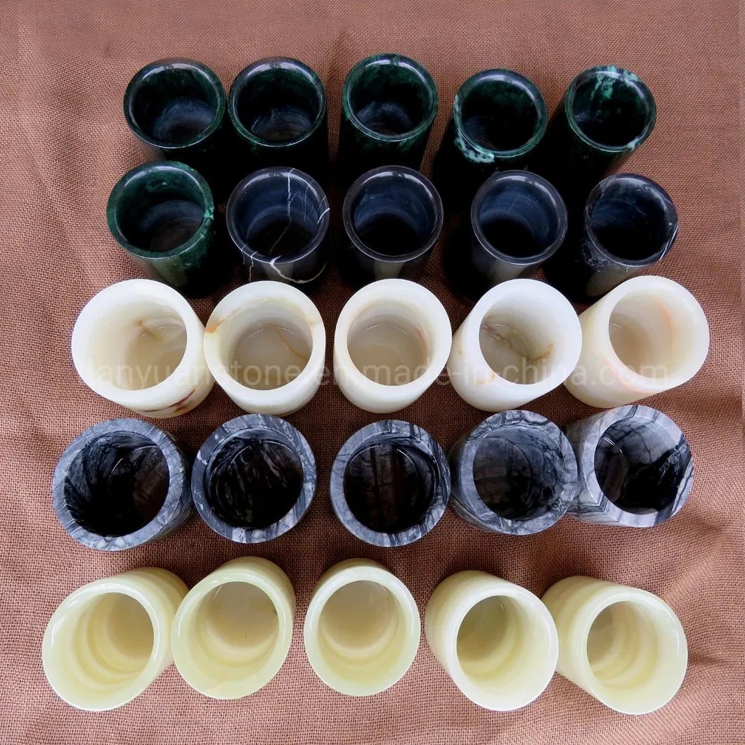 Pillar Marble Handicraft Tabletop Candle Holder