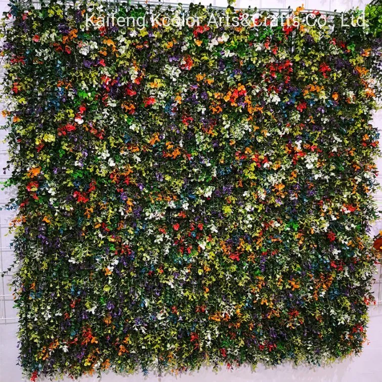 Plastic Artificial Grass Plant Mat Anti-UV Artificial Boxwood Panel for Home Garden Decoration