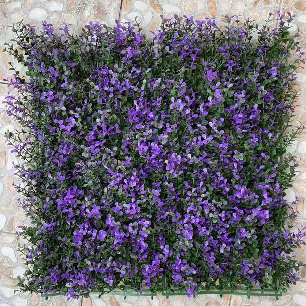 Plastic Artificial Grass Plant Mat Anti-UV Artificial Boxwood Panel for Home Garden Decoration