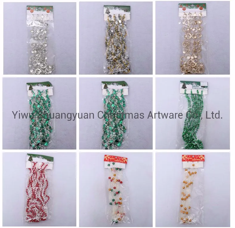 Plastic Chain Round Plastic Beads Chain for Christmas Decoration