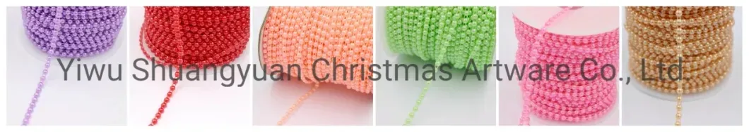 Plastic Chain Round Plastic Beads Chain for Christmas Decoration