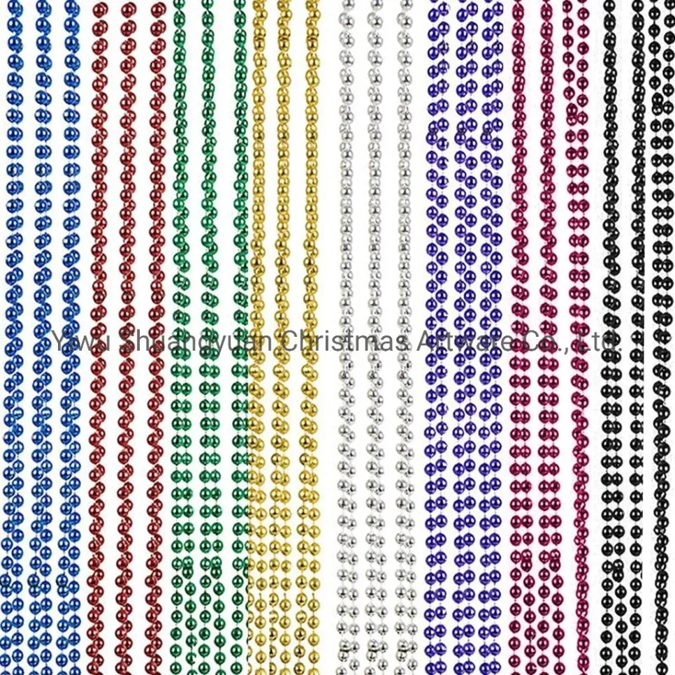 Plastic Chain Round Plastic Beads Chain for Christmas Decoration