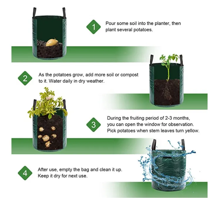 Plastic Potato Grow Bag PE Potato Bag Planting Bag Planter Bag