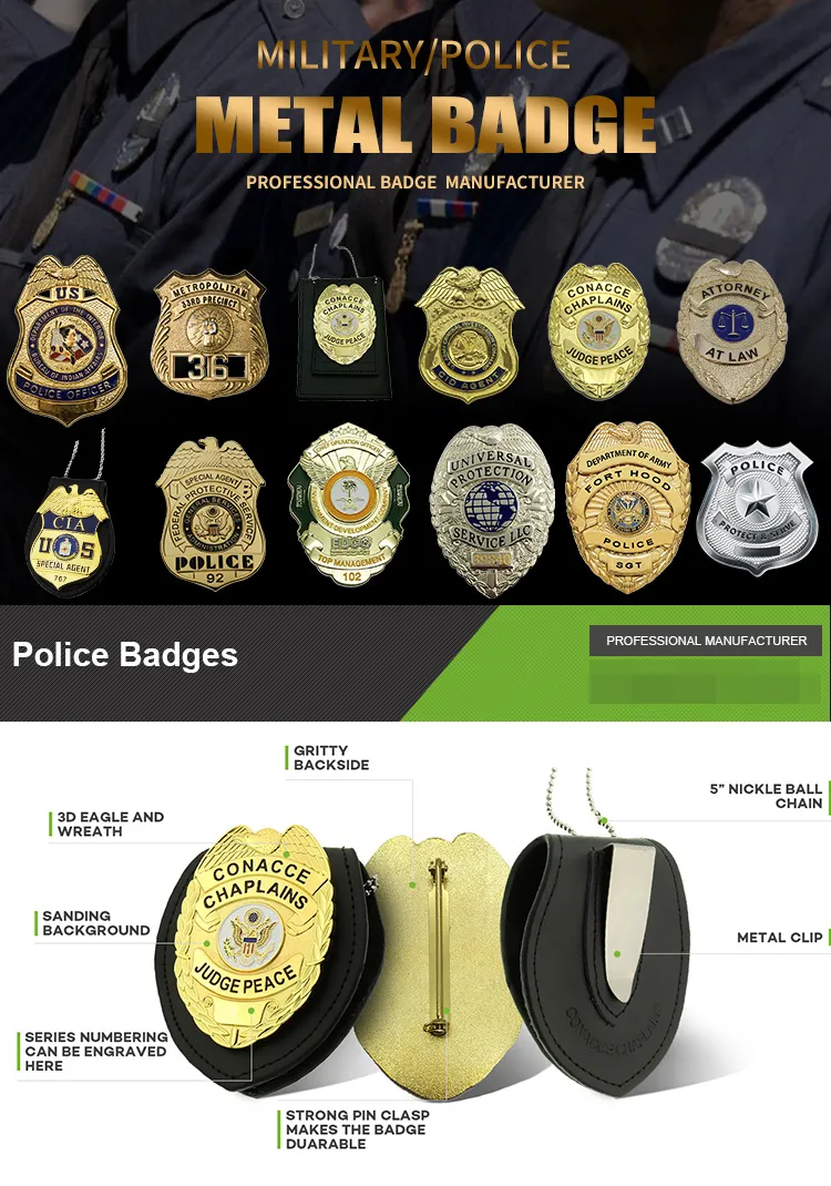 Police for Dementia Sufferers China Wholesale Car Badge Custom Metal Gifts Alloy