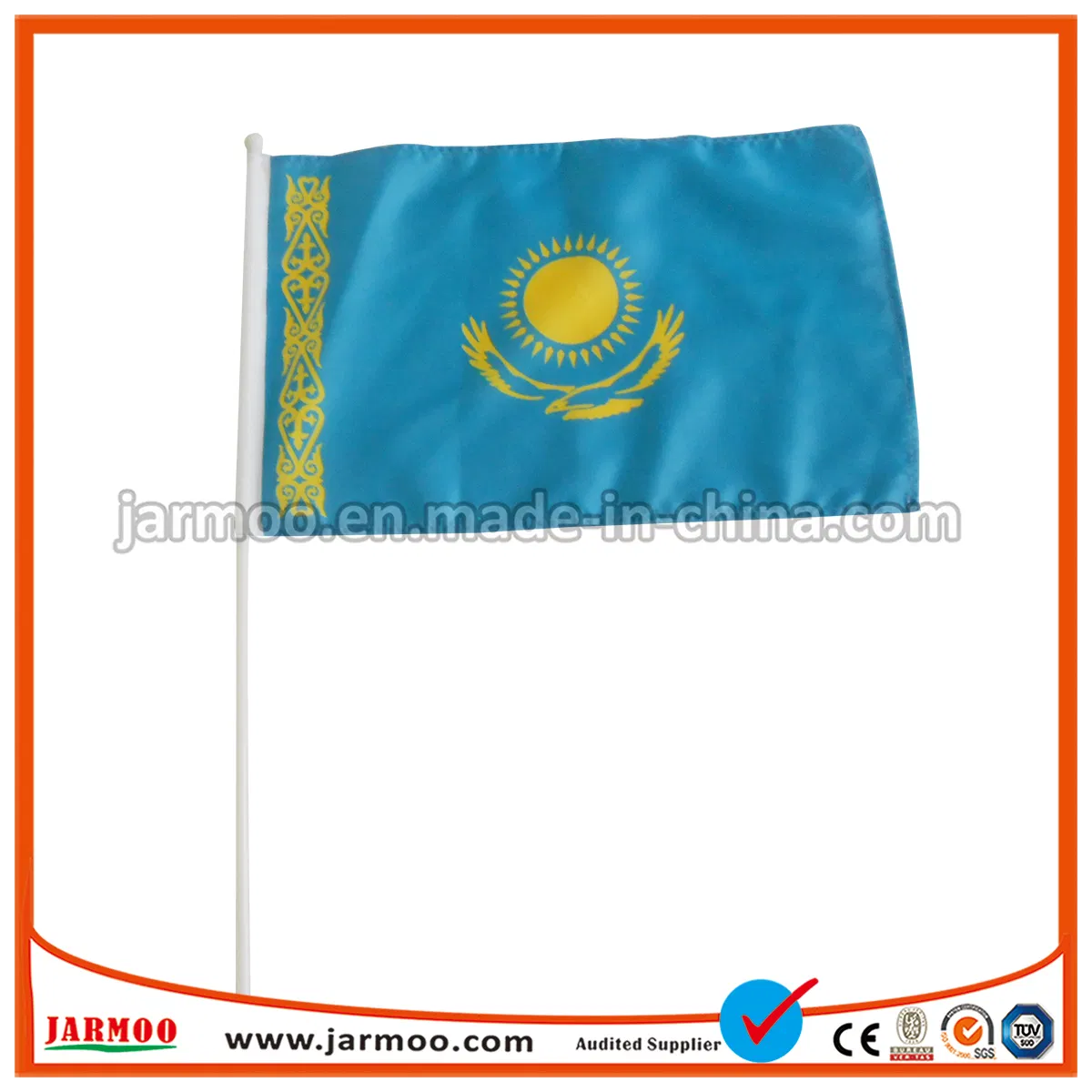 Polyester Mini Held Stick World Cup Shaking Color Hand Flag