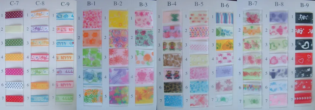 Polyester Printing Double/Single Face Satin Ribbon Sheer Organza Ribbon Taffeta Gingham Hemp Ribbon Metallic Ribbon for Gifts/Christmas/Xmas/Packing/Wrapping