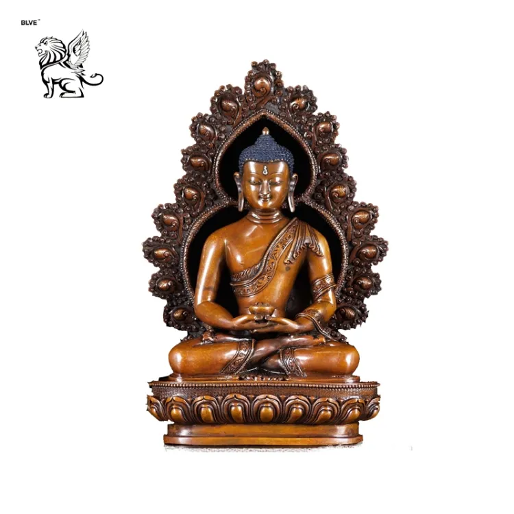 Price Religious Brass Tibetan Buddhism Statue Sitting Buddha Wholesales Bsg-96