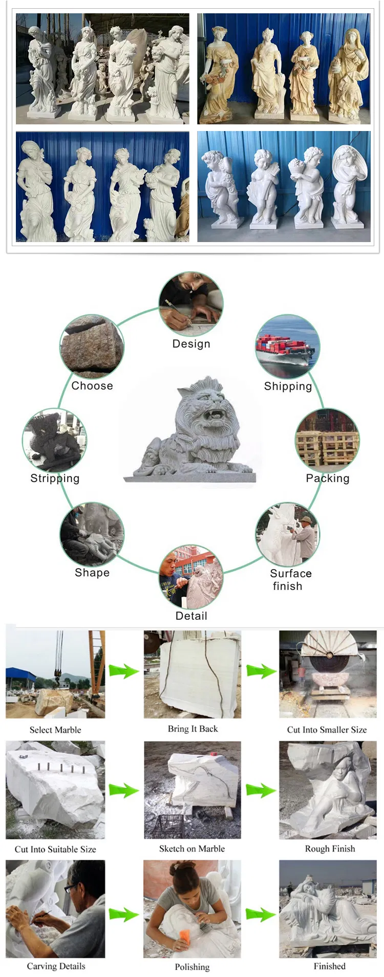 Pure White Stone Baby Angel Carving Marble Cherub Sculpture/ Statue for Garden Decoration