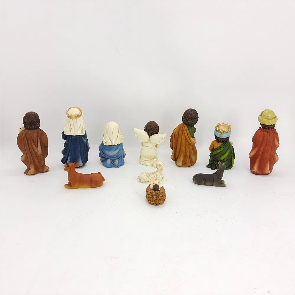 Religious Ornaments Jesus Virgin Mary Statue Home Decoration Manger Group Crafts