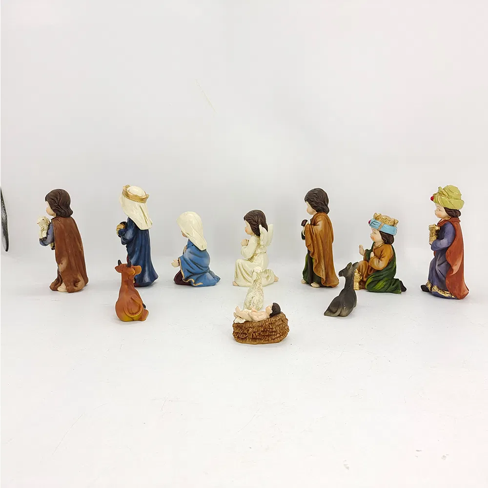 Religious Ornaments Jesus Virgin Mary Statue Home Decoration Manger Group Crafts