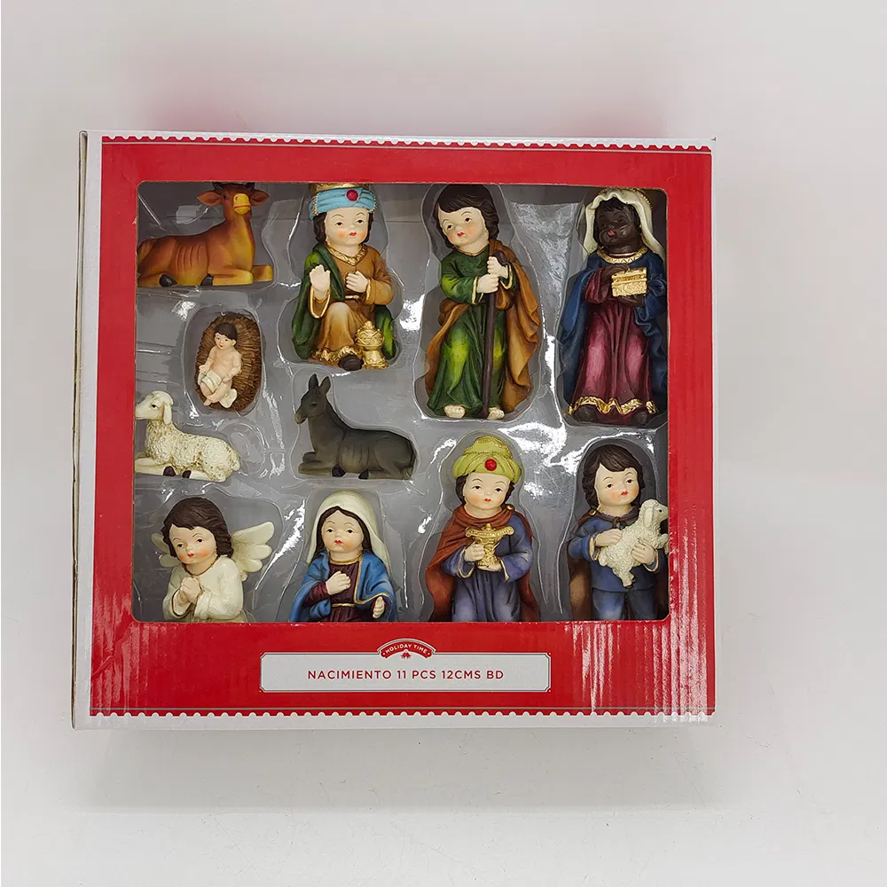 Religious Ornaments Jesus Virgin Mary Statue Home Decoration Manger Group Crafts