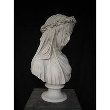 Religious Sculpture Wearing a Veil of Maria Marble Sculpture Mfsy-53
