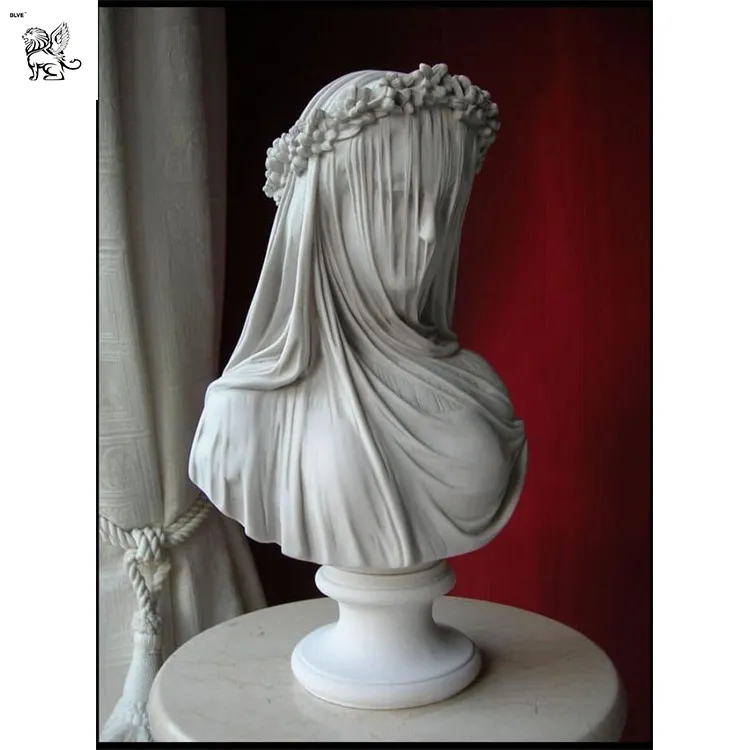 Religious Sculpture Wearing a Veil of Maria Marble Sculpture Mfsy-53