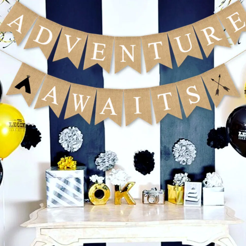 Retirement Adventure Theme Party Decoration Supplies Mabula Flag