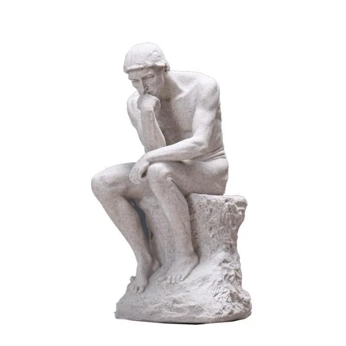 Rodin Famous Artwork Marble Thinker Statue