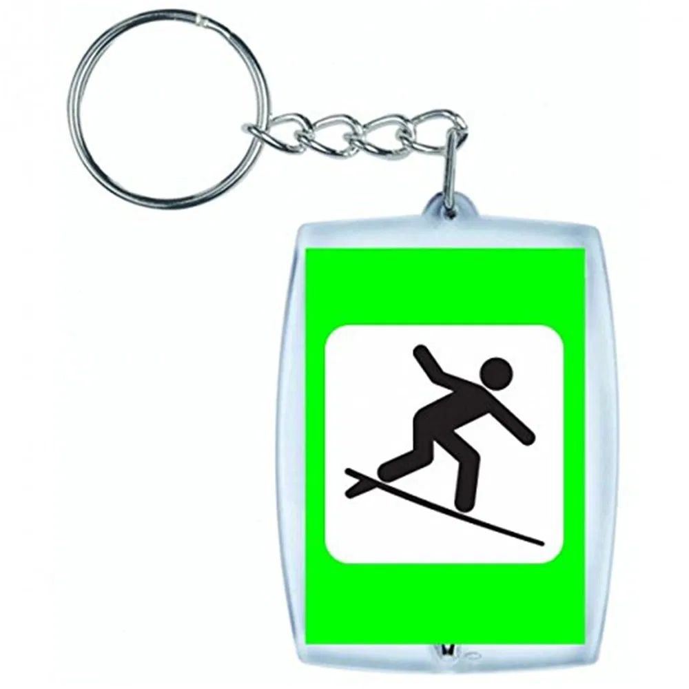 Round Plastic Acrylic Photo Keyring Key Ring