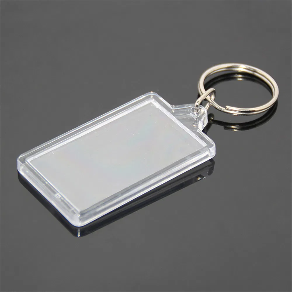Round Plastic Acrylic Photo Keyring Key Ring