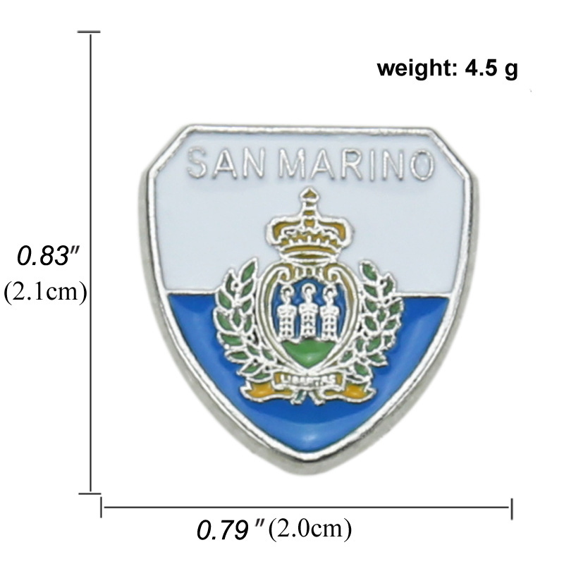 San Marino Double-Sided Cross Friendship Flag Badge Customization
