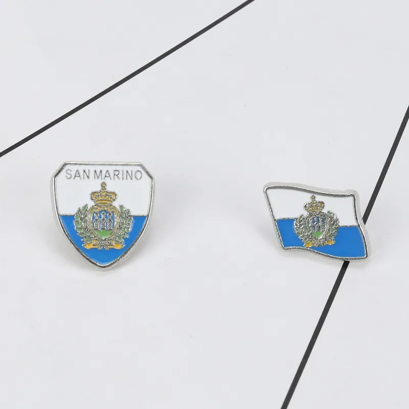San Marino Double-Sided Cross Friendship Flag Badge Customization
