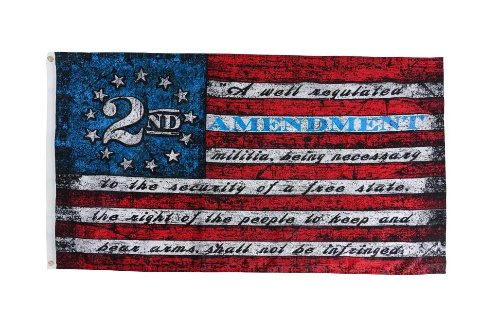 Second 2ND Amendment 1791 Vintage American Flag Banner 3X5 Feet
