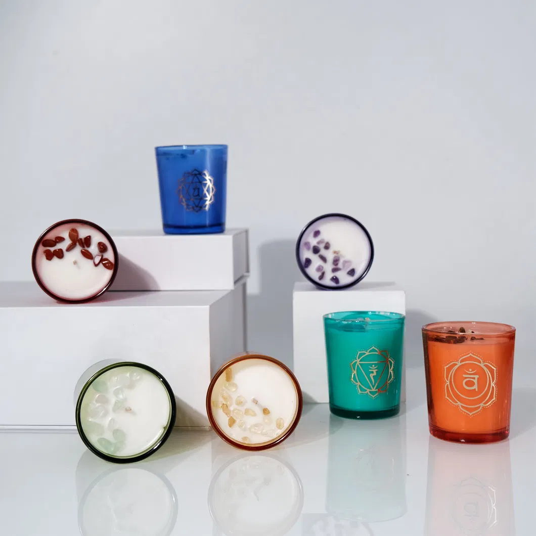Seven Chakra Healing Crystal Scented Candle Set