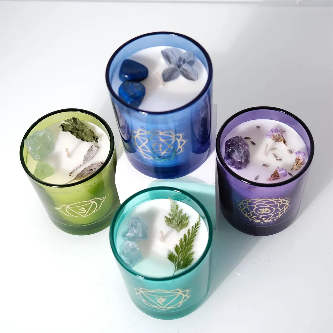Seven Chakra Healing Crystal Scented Candle Set