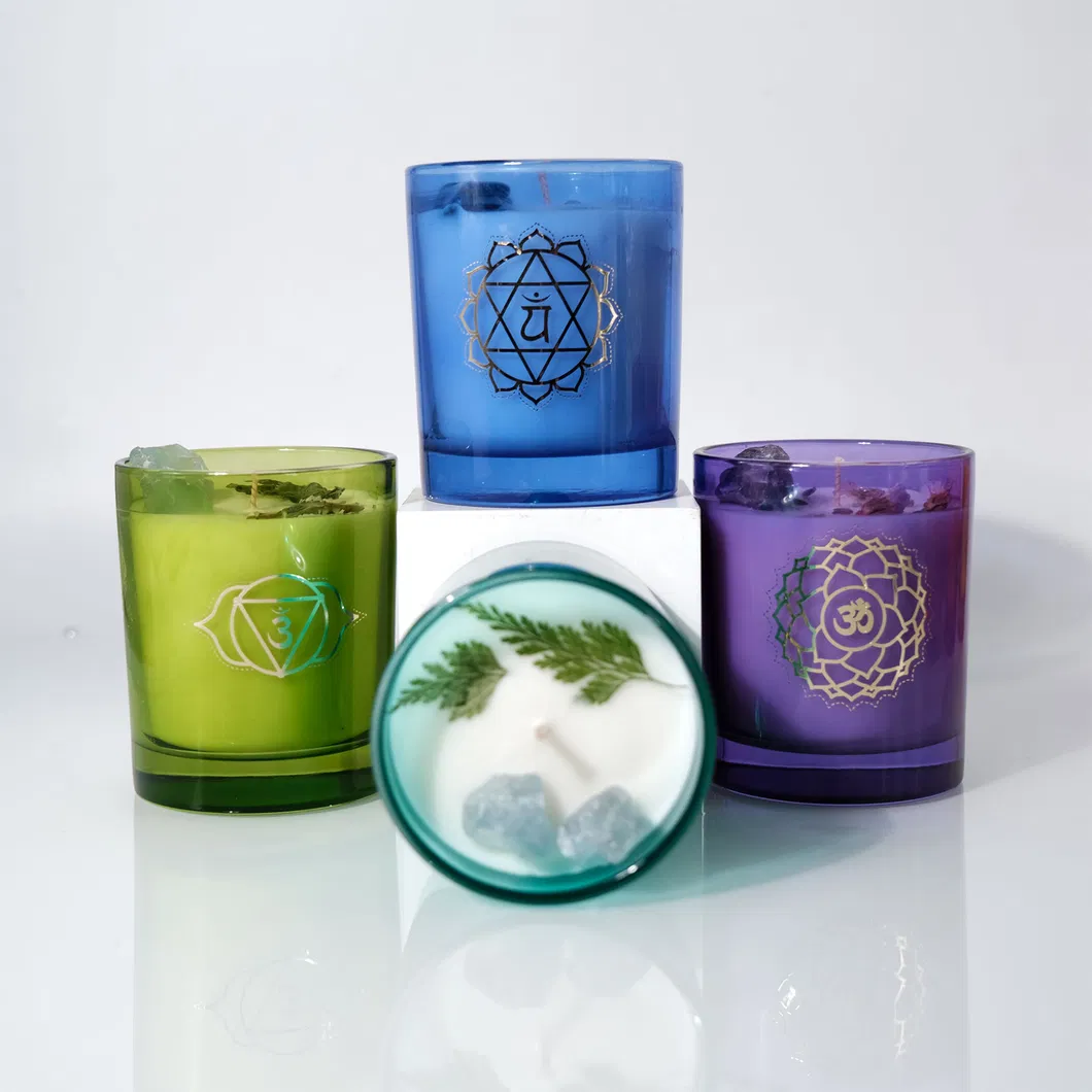 Seven Chakra Healing Crystal Scented Candle Set