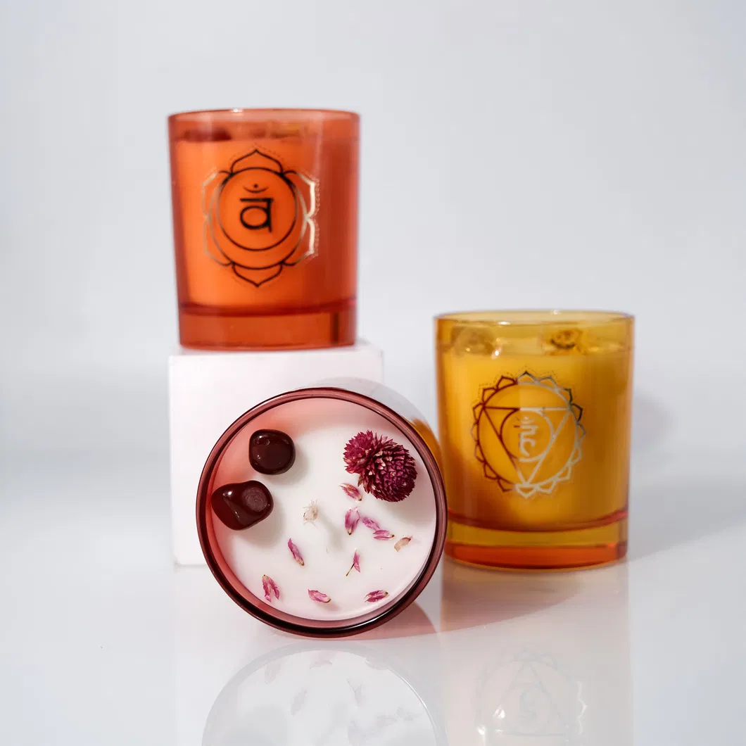 Seven Chakra Healing Crystal Scented Candle Set