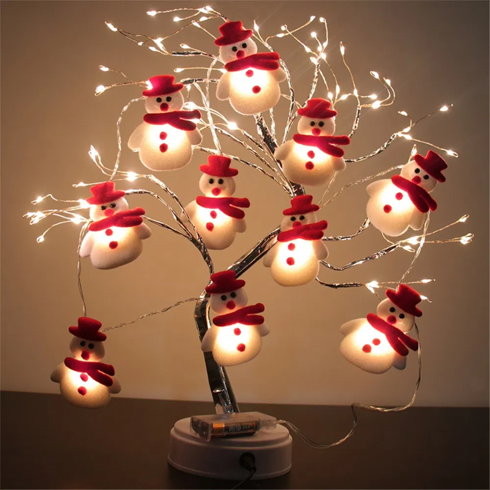 Snowman Christmas Tree LED Garland String Light Merry Christmas Decorations for Home Cristmas Ornament Xmas Navidad Gifts