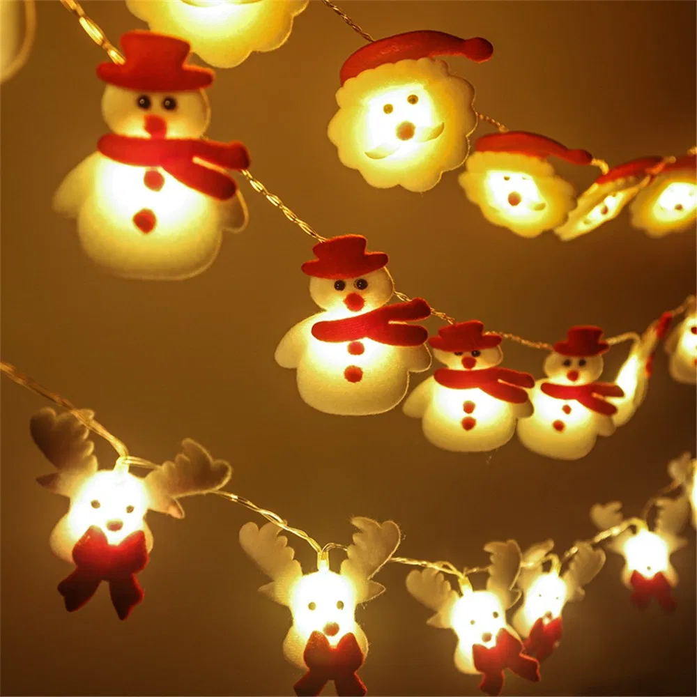 Snowman Christmas Tree LED Garland String Light Merry Christmas Decorations for Home Cristmas Ornament Xmas Navidad Gifts