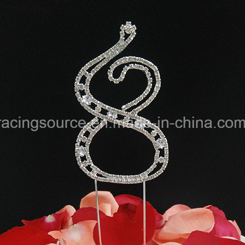 Sparkly Vintage Number Wedding Cake Topper Birthday Anniversary