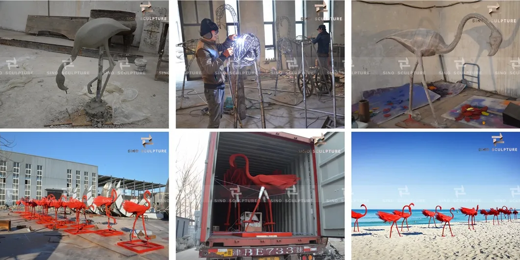 Stainless Steel Reservoir Monument Sculpture with Painted