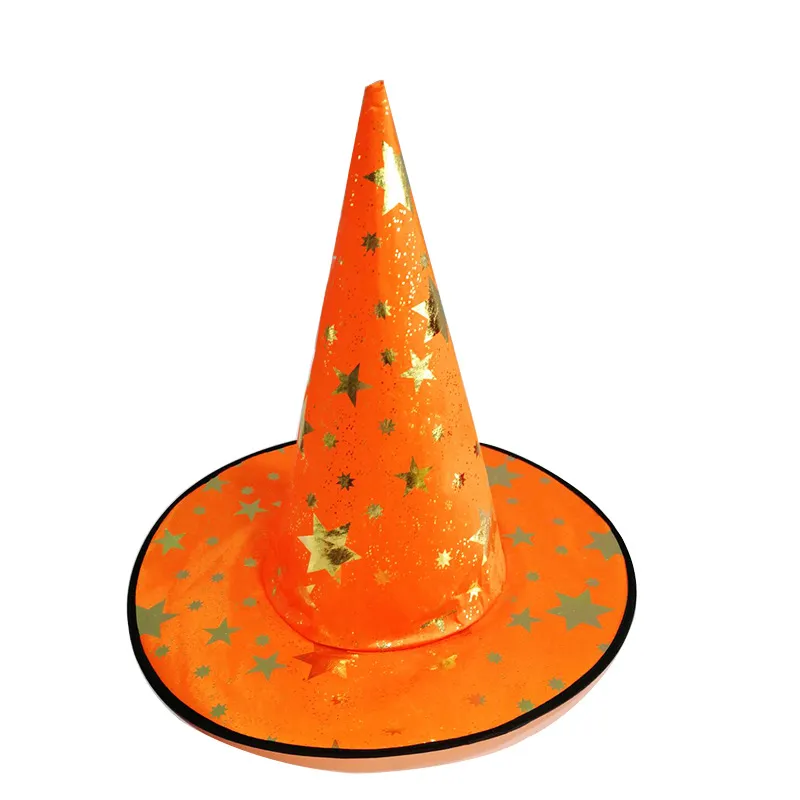 Star Shape Halloween Hat Children Adult Masquerade Bronzing Wizard Hat
