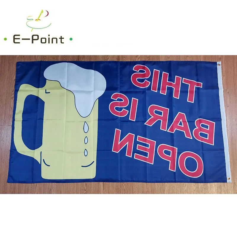 This Bar Is Open Beer Flag 3*5FT (90cm*150cm) Polyester Flags Banner Decoration Flying Home & Garden Festive Gifts