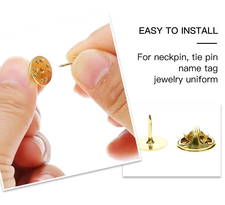 Tie Tacks and Clutch Backs Set Tie Tacks Blank Pins Butterfly Clutch Pin Backs Locking Clasps