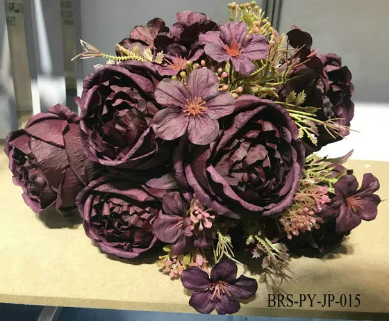 Top Quality Artificial Silk European Big Peony Bouquet Bunch Flower for Home and Wedding Decoration