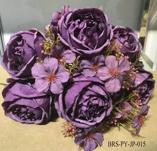 Top Quality Artificial Silk European Big Peony Bouquet Bunch Flower for Home and Wedding Decoration